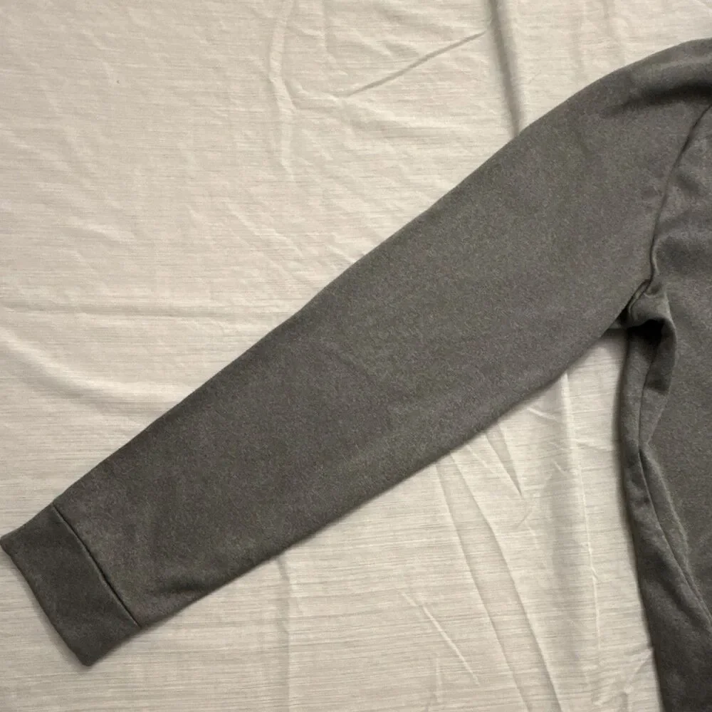 Nike Dri-Fit Pullover Sweater Quarter Zip Up Men’s L Charcoal Gray Made In Egypt